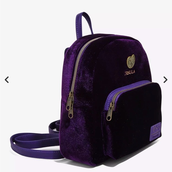 Loungefly Her Universe Disney Villains Ursula Velvet Mini Backpack - Picture 4 of 8